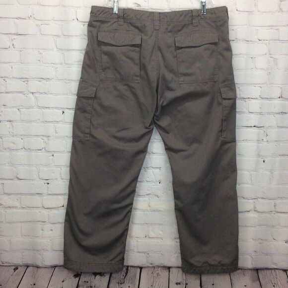 Red Head Flannel Lined Cargo Pants Men 44x30 Gray Straight Leg Outdoor Workwear - Picture 10 of 11